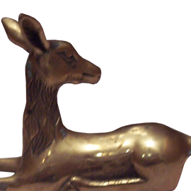 Brass Reclining Deer
