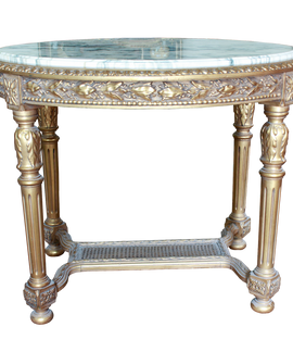Oval French Gold Gesso Center Table